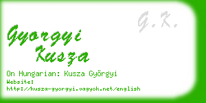 gyorgyi kusza business card